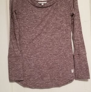 Victoria's Secret mauve ribbed long sleeve shirt large